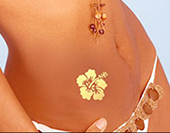 Temporary Stomach Tattoo